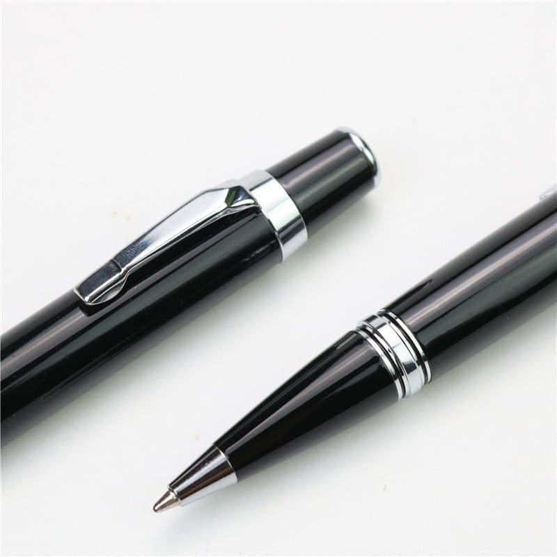 image-Pocket Signature Pen Free Full Metal Black Portable Rollerball Pen