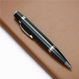 image-Pocket Signature Pen Free Full Metal Black Portable Rollerball Pen