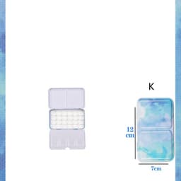 image-Color Empty Palette Case Tins Box Paint Storage Iron Box with 24 Half Pans For Watercolor Paints Painting Art Supplies