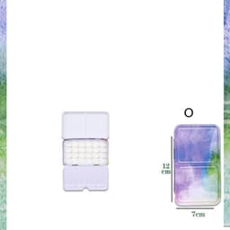 image-Color Empty Palette Case Tins Box Paint Storage Iron Box with 24 Half Pans For Watercolor Paints Painting Art Supplies