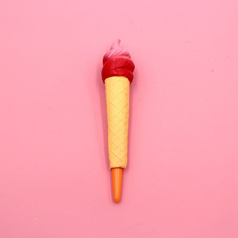 image-Compatible with Apple , Vent Pen Pressure Pen Creative Cartoon Soft Students Use Pinch Pen Cute Super Cute Gel Pen Decompression Pen