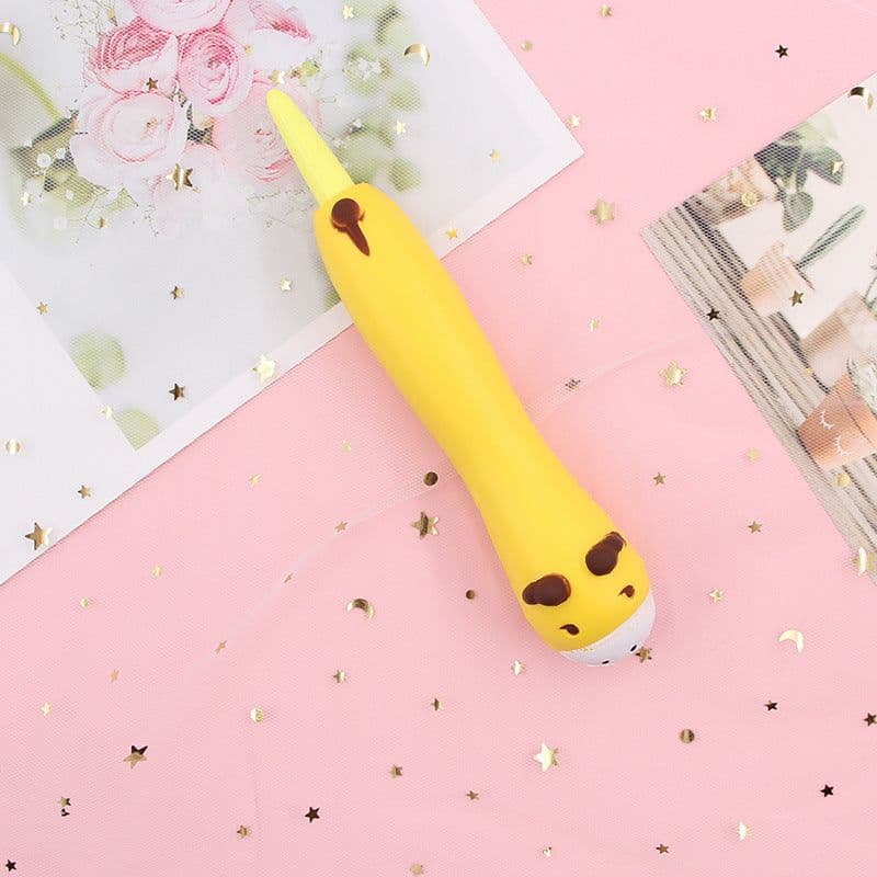 image-Compatible with Apple , Vent Pen Pressure Pen Creative Cartoon Soft Students Use Pinch Pen Cute Super Cute Gel Pen Decompression Pen
