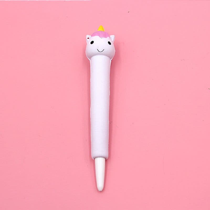 image-Compatible with Apple , Vent Pen Pressure Pen Creative Cartoon Soft Students Use Pinch Pen Cute Super Cute Gel Pen Decompression Pen
