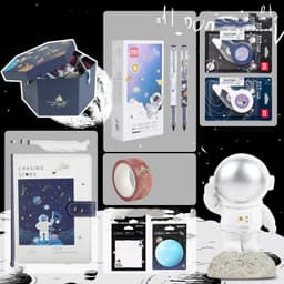 image-Universe Galaxy Exploration Stationery Set Gift Box Spree Birthday Gift Astronaut Notebook Creative Hand Ledger