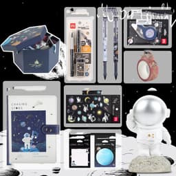 image-Universe Galaxy Exploration Stationery Set Gift Box Spree Birthday Gift Astronaut Notebook Creative Hand Ledger