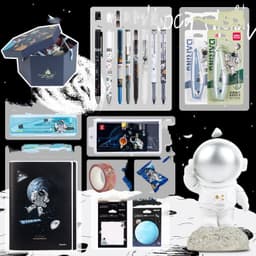 image-Universe Galaxy Exploration Stationery Set Gift Box Spree Birthday Gift Astronaut Notebook Creative Hand Ledger