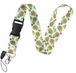 image-Fruit Avocado Cartoon Double-sided Printing Polyester Buckle Mobile Phone Lanyard