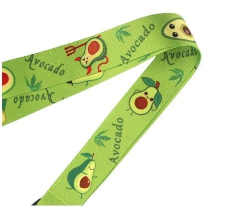 image-Fruit Avocado Cartoon Double-sided Printing Polyester Buckle Mobile Phone Lanyard