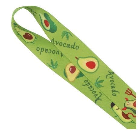 image-Fruit Avocado Cartoon Double-sided Printing Polyester Buckle Mobile Phone Lanyard