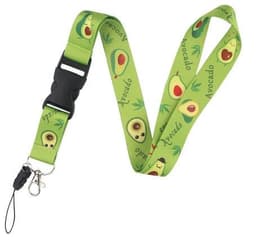 image-Fruit Avocado Cartoon Double-sided Printing Polyester Buckle Mobile Phone Lanyard