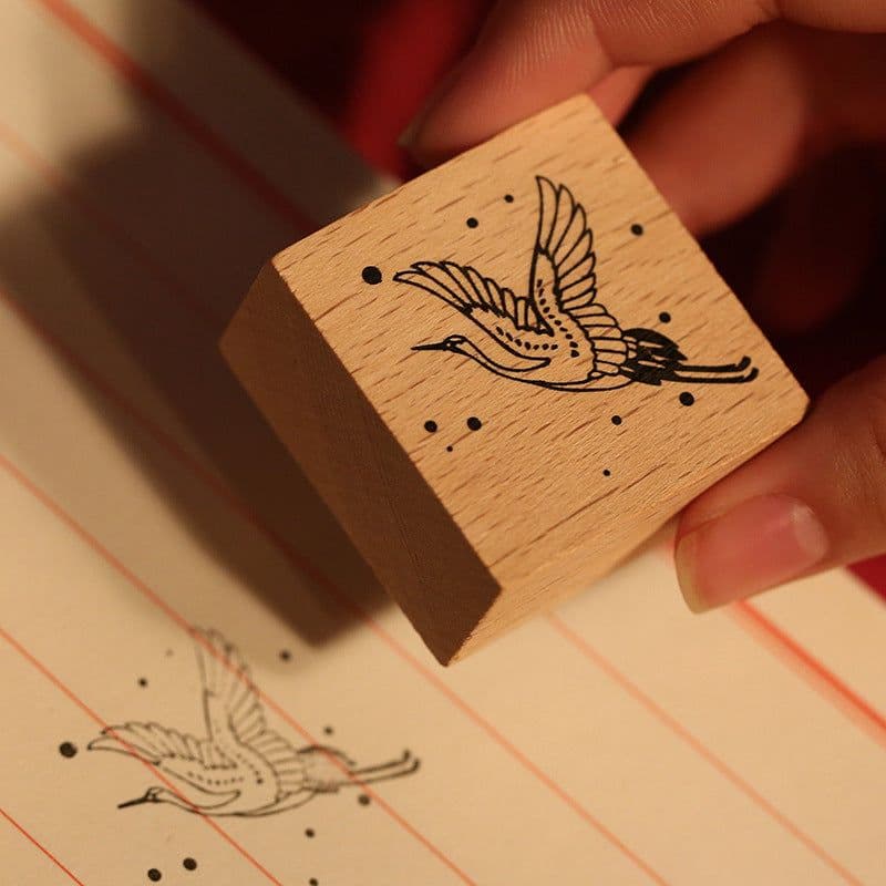 image-Mr. Paper Wooden Seal Set, Huahegui Series, Handbook Stationery Material DIY Printing