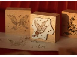 image-Mr. Paper Wooden Seal Set, Huahegui Series, Handbook Stationery Material DIY Printing