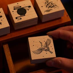 image-Mr. Paper Wooden Seal Set, Huahegui Series, Handbook Stationery Material DIY Printing