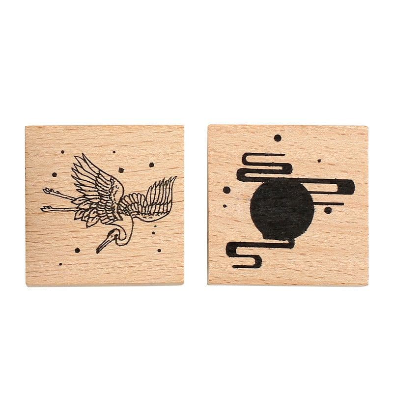 image-Mr. Paper Wooden Seal Set, Huahegui Series, Handbook Stationery Material DIY Printing