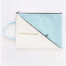 image-Student Double-layer Creative Test Paper Storage Bag Zipper Handbag Canvas Waterproof Information Bag