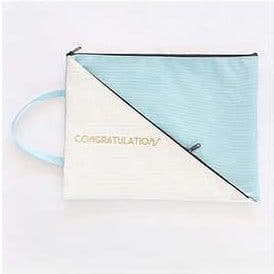 image-Student Double-layer Creative Test Paper Storage Bag Zipper Handbag Canvas Waterproof Information Bag