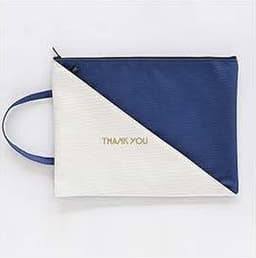 image-Student Double-layer Creative Test Paper Storage Bag Zipper Handbag Canvas Waterproof Information Bag