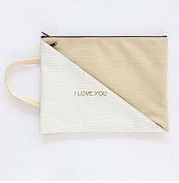 image-Student Double-layer Creative Test Paper Storage Bag Zipper Handbag Canvas Waterproof Information Bag