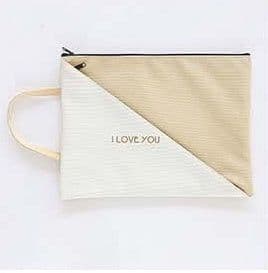 image-Student Double-layer Creative Test Paper Storage Bag Zipper Handbag Canvas Waterproof Information Bag