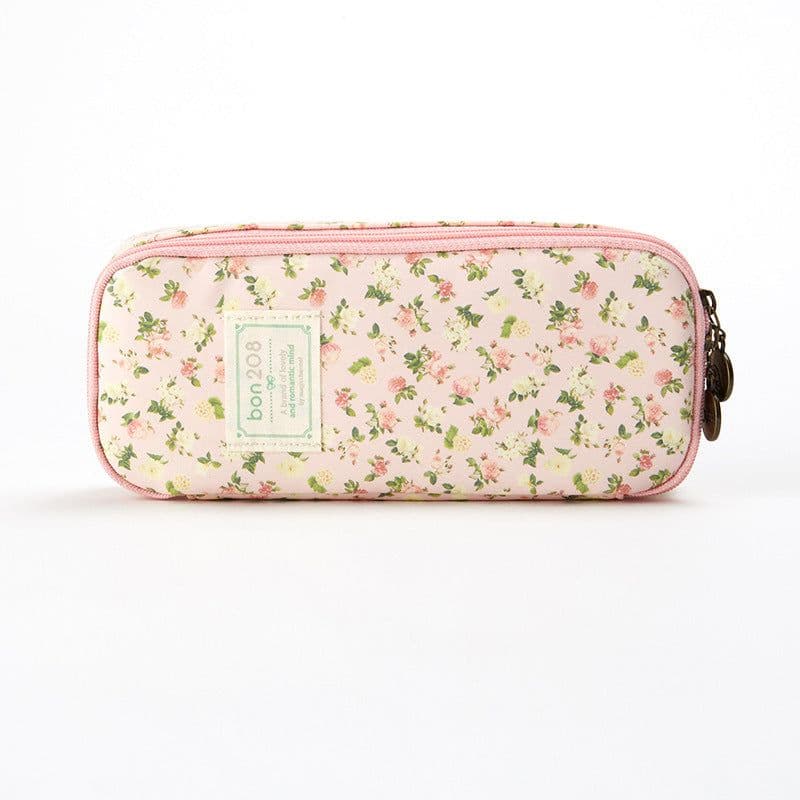 image-Pastoral Floral Simple Multifunctional Student Stationery Pen Storage Bag