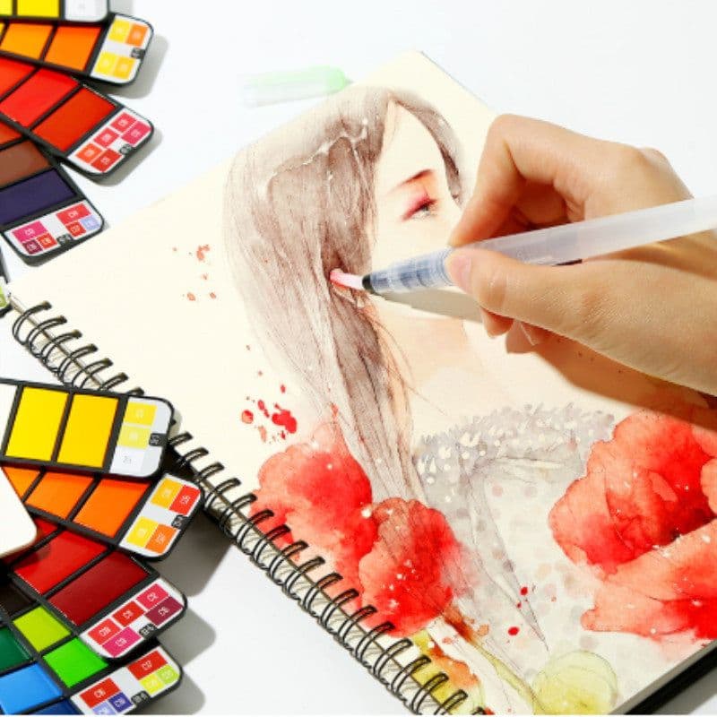 image-Water Pen Water-soluble Color Watercolor Painting Set