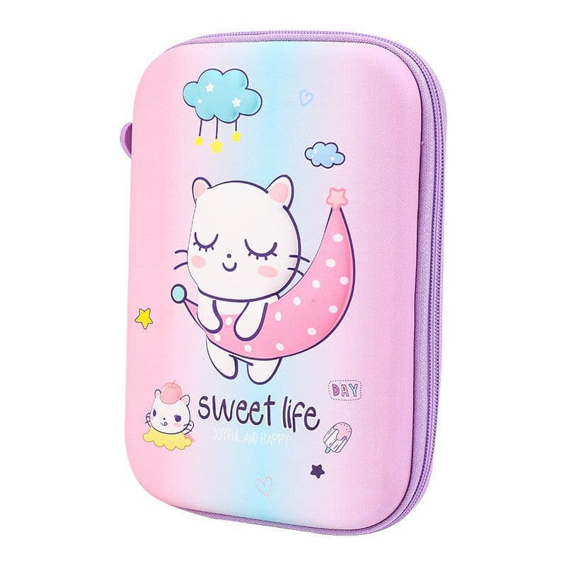 image-Cute Square Large Capacity Cartoon Anime Hand Account Stationery Box