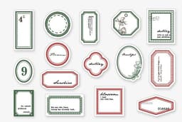 image-Mini Label Series Retro Hand Account DIY Decoration Base Paper 45 Sheets