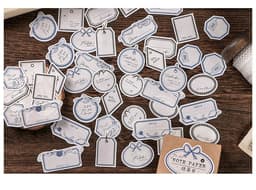 image-Mini Label Series Retro Hand Account DIY Decoration Base Paper 45 Sheets