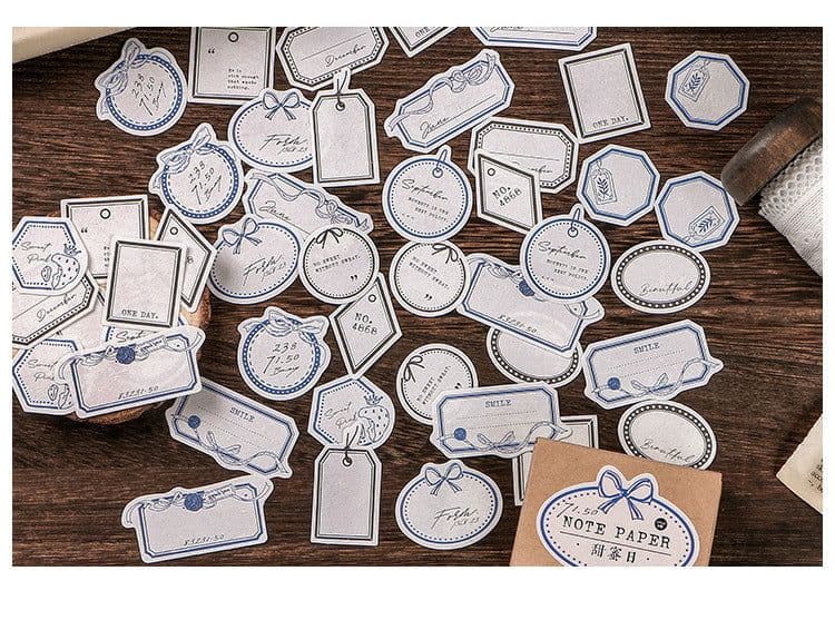image-Mini Label Series Retro Hand Account DIY Decoration Base Paper 45 Sheets