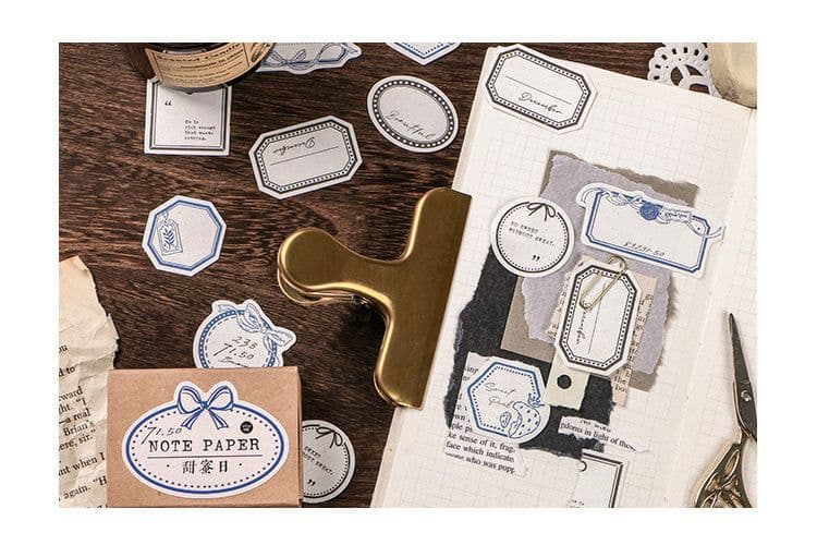 image-Mini Label Series Retro Hand Account DIY Decoration Base Paper 45 Sheets