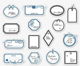 image-Mini Label Series Retro Hand Account DIY Decoration Base Paper 45 Sheets