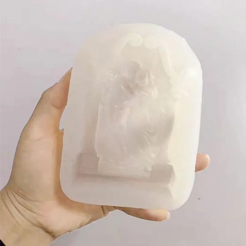 image-Ancient Greek Couple Angel Aromatherapy Gypsum Candle Chocolate Baking Cake Decorating Silicone Mold