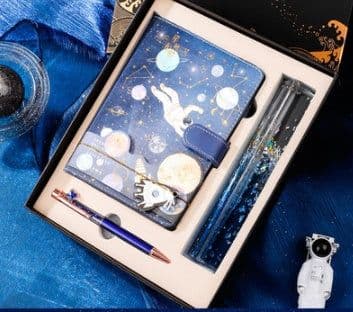 image-Galaxy Dream Coloring Page Notebook Cute Cartoon Astronaut