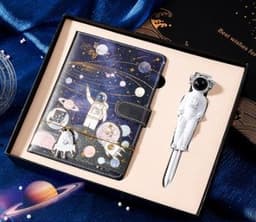 image-Galaxy Dream Coloring Page Notebook Cute Cartoon Astronaut