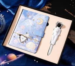 image-Galaxy Dream Coloring Page Notebook Cute Cartoon Astronaut