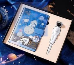 image-Galaxy Dream Coloring Page Notebook Cute Cartoon Astronaut