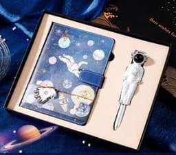 image-Galaxy Dream Coloring Page Notebook Cute Cartoon Astronaut
