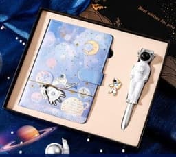 image-Galaxy Dream Coloring Page Notebook Cute Cartoon Astronaut