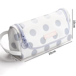 image-Canvas Pencil Case Large Capacity Simple Girl Japanese Cute Girl Heart Stationery Box Korean Pencil Case Multi-function