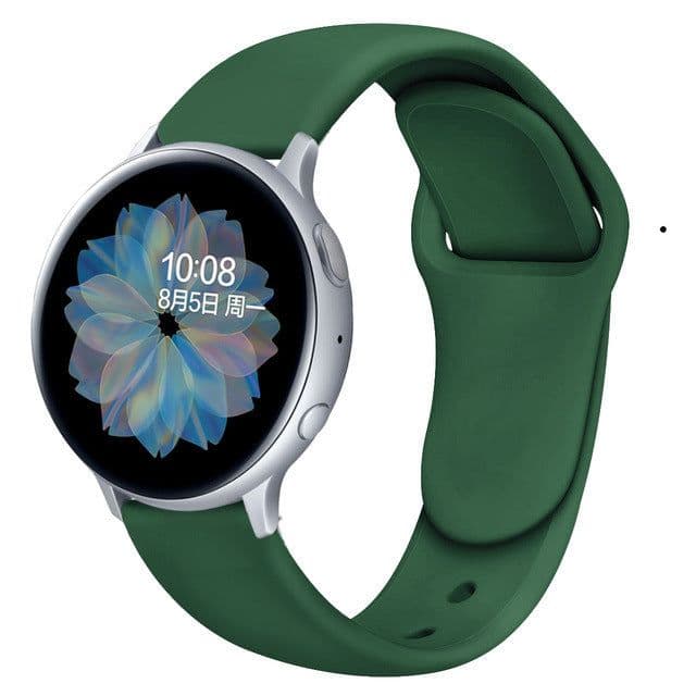 image-Suitable For Galaxy Active 2 Reverse Buckle Silicone Strap 20 22mm Sports Inner Buckle Strap