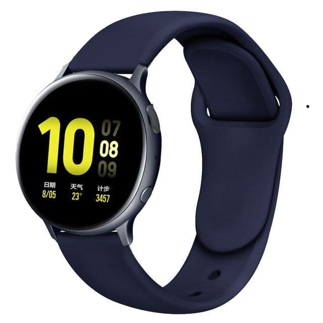 image-Suitable For Galaxy Active 2 Reverse Buckle Silicone Strap 20 22mm Sports Inner Buckle Strap