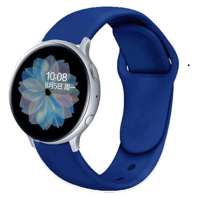 image-Suitable For Galaxy Active 2 Reverse Buckle Silicone Strap 20 22mm Sports Inner Buckle Strap
