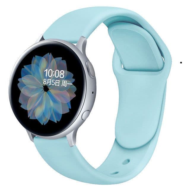 image-Suitable For Galaxy Active 2 Reverse Buckle Silicone Strap 20 22mm Sports Inner Buckle Strap