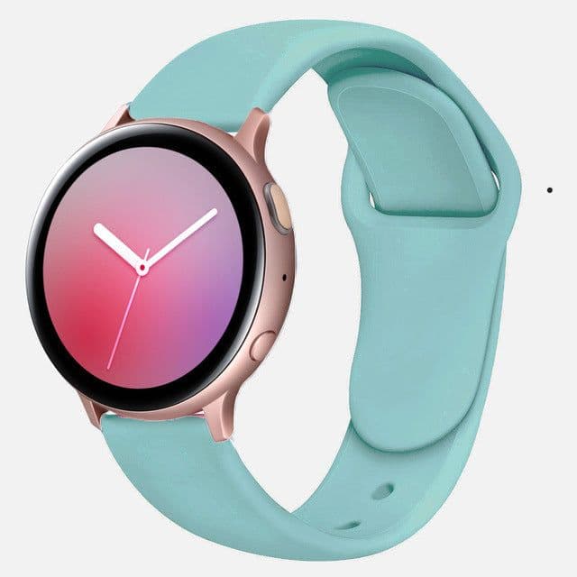 image-Suitable For Galaxy Active 2 Reverse Buckle Silicone Strap 20 22mm Sports Inner Buckle Strap