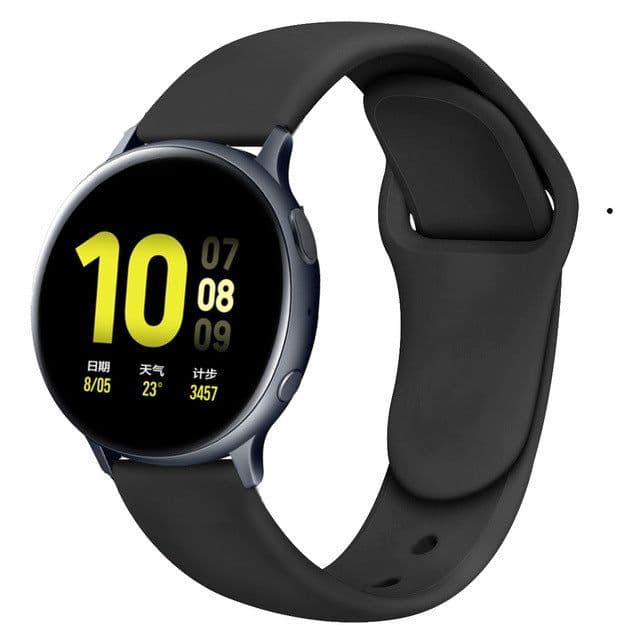 image-Suitable For Galaxy Active 2 Reverse Buckle Silicone Strap 20 22mm Sports Inner Buckle Strap