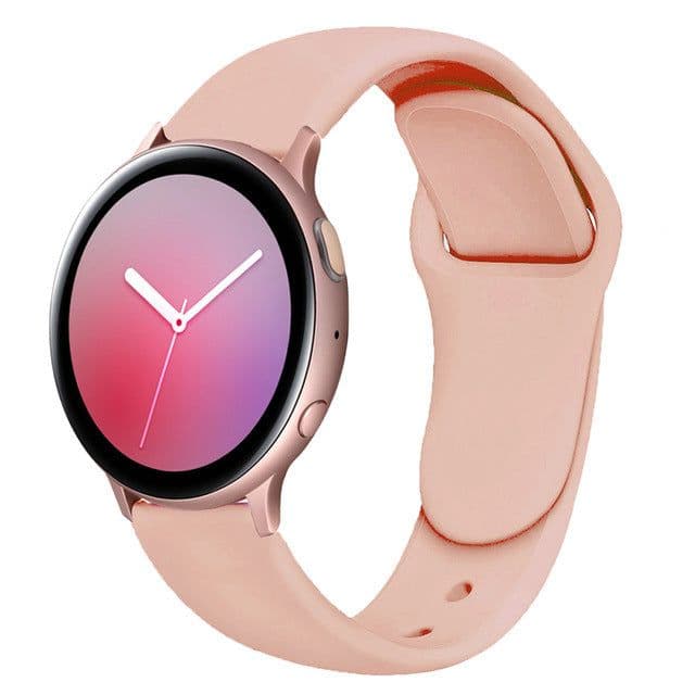 image-Suitable For Galaxy Active 2 Reverse Buckle Silicone Strap 20 22mm Sports Inner Buckle Strap