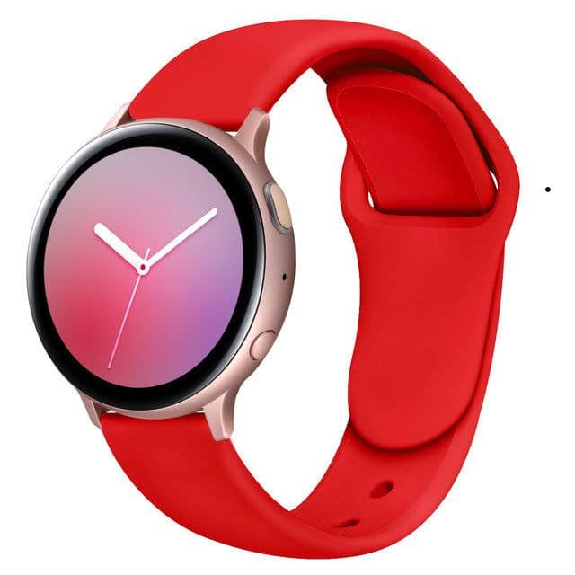 image-Suitable For Galaxy Active 2 Reverse Buckle Silicone Strap 20 22mm Sports Inner Buckle Strap