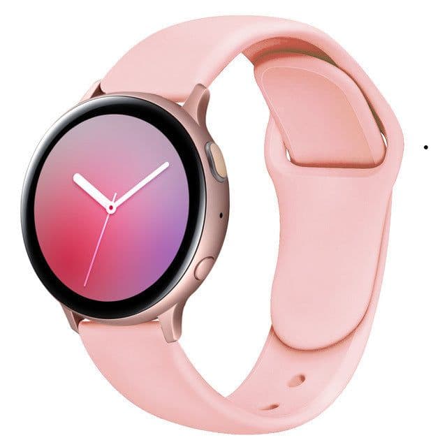image-Suitable For Galaxy Active 2 Reverse Buckle Silicone Strap 20 22mm Sports Inner Buckle Strap