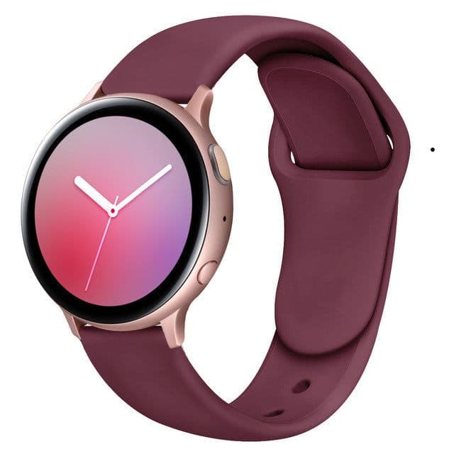 image-Suitable For Galaxy Active 2 Reverse Buckle Silicone Strap 20 22mm Sports Inner Buckle Strap