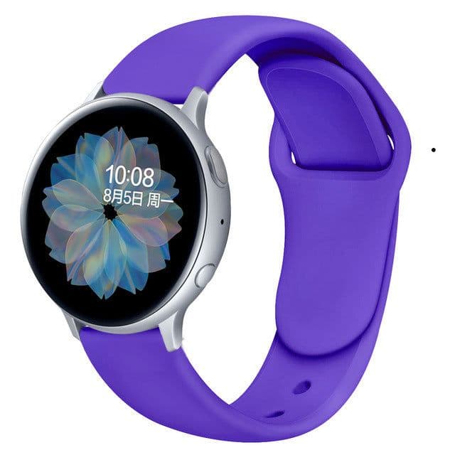 image-Suitable For Galaxy Active 2 Reverse Buckle Silicone Strap 20 22mm Sports Inner Buckle Strap